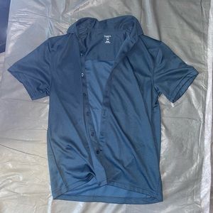 Muted blue men’s golf shirt